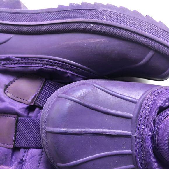 Girls Size 12 Lined Snow Boots Purple Thermolite Purple Faux Fur Winter Boots - Picture 8 of 9